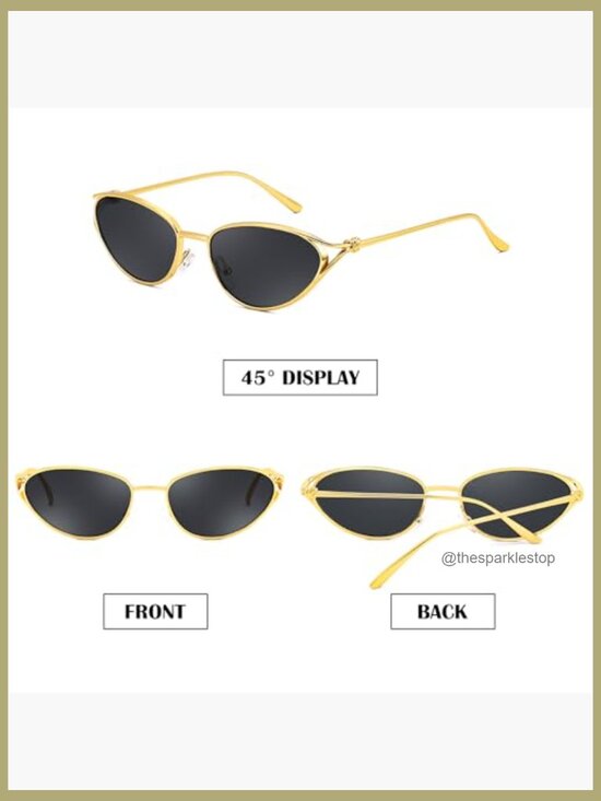 Metal Frame Cat Eye Sunglasses with UV400 Lenses main image 2